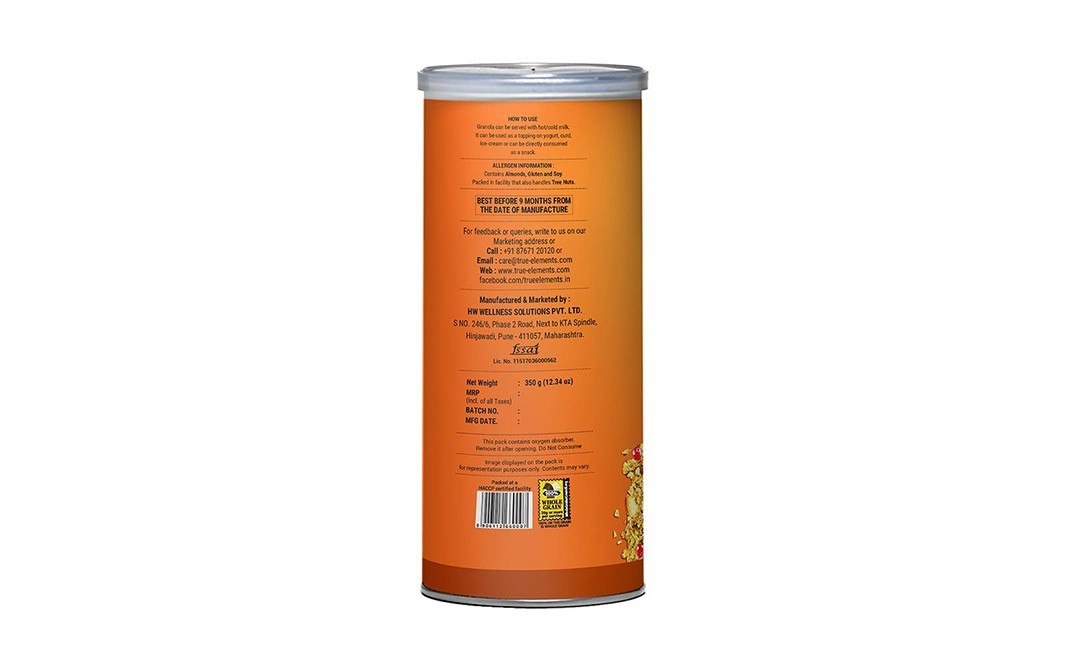 True Elements Baked Granola Honey Crunch   Plastic Jar  350 grams